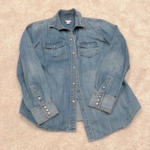 J Crew Chambray Top